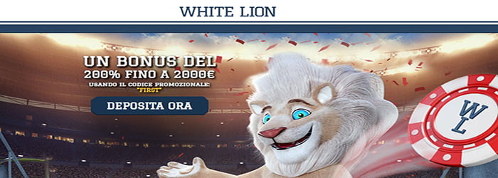bonus benvenuto white lion casino